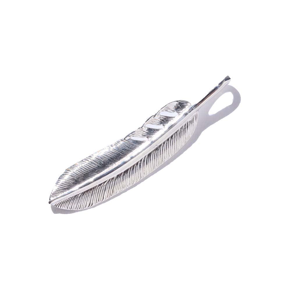 First Arrow's Silver Feather Pendant M P-519-Pendant-Clutch Cafe