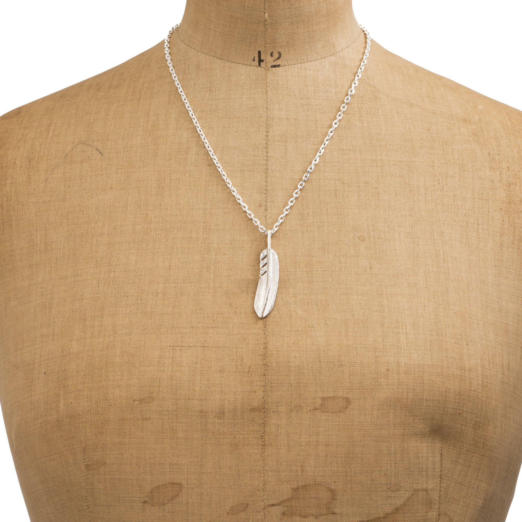 First Arrows Silver Feather Pendant M P-519-Jewellery-Clutch Cafe