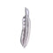 First Arrow's Silver Feather Pendant M P-519-Pendant-Clutch Cafe