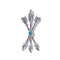First Arrow's Triple Arrow w/Turquoise (P-547)-Jewellery-Clutch Cafe