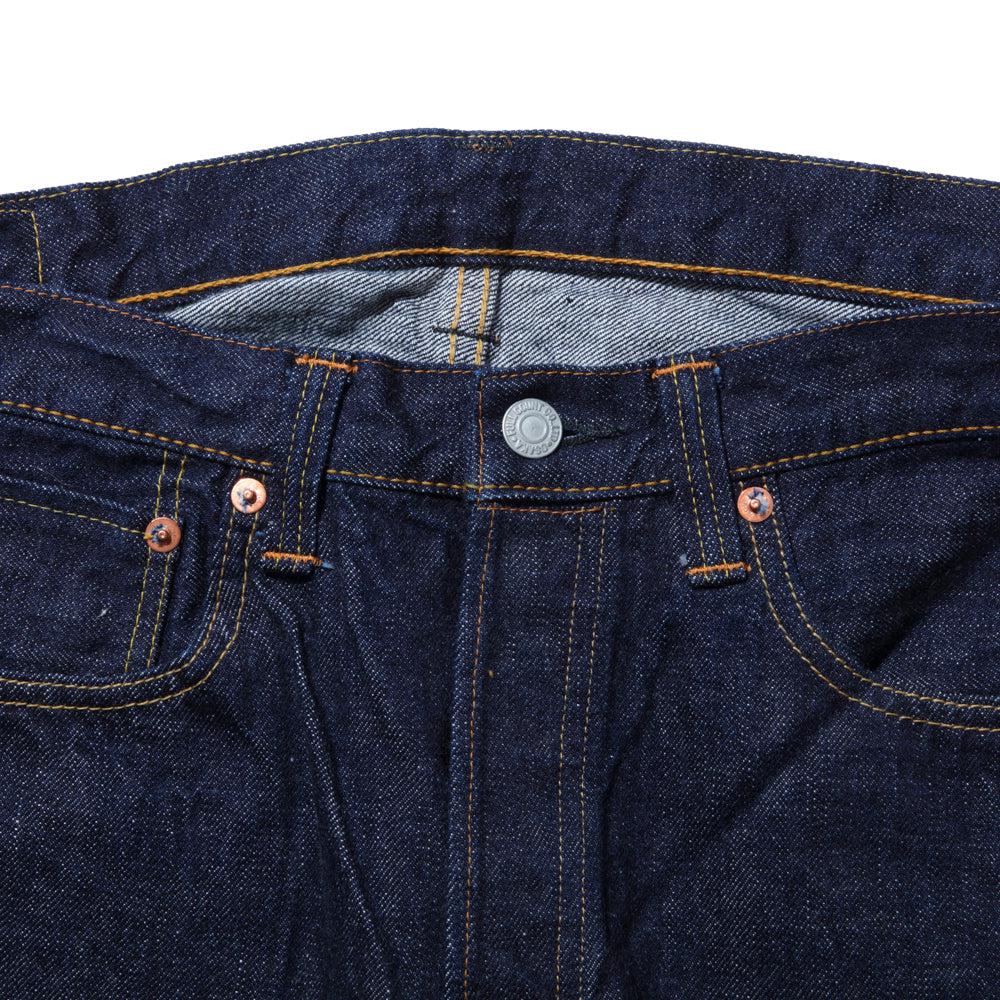 Full Count 0105W New Loose Straight Jean 13.7oz (One Wash)-Jeans-Clutch Cafe-selvage denim-selfedge denim