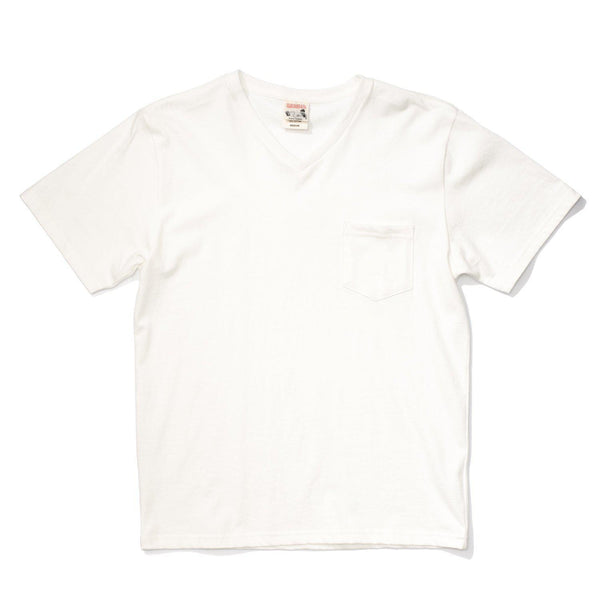 Glad Hand V-Neck Pocket Tee White-T-shirt-Clutch Cafe