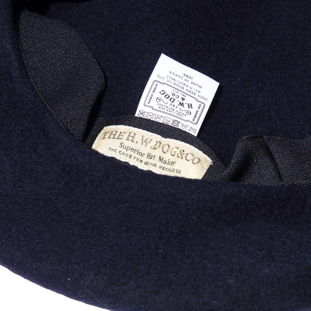 H.W. Dog Beret Navy-Beret-Clutch Cafe