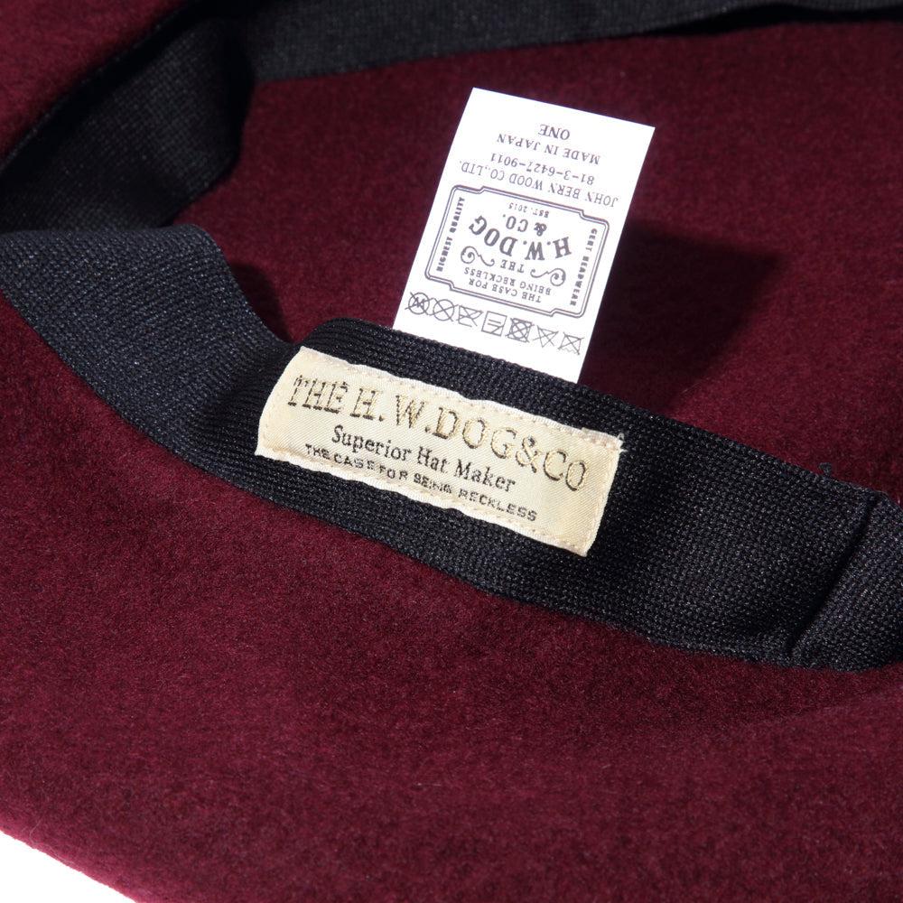 H.W. Dog Beret Wine-Beret-Clutch Cafe