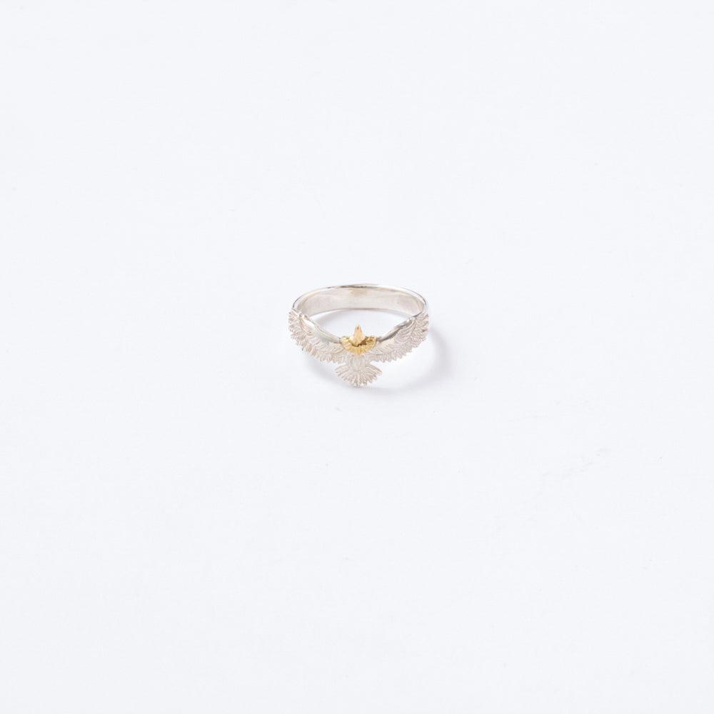 Horizon Blue K18 Head 2cm Eagle Ring 9 ER05-Jewelry-Clutch Cafe