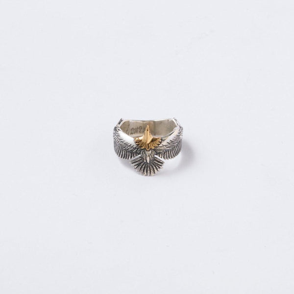 Horizon Blue K18 Head 3cm Eagle Ring ER04-Jewelry-Clutch Cafe