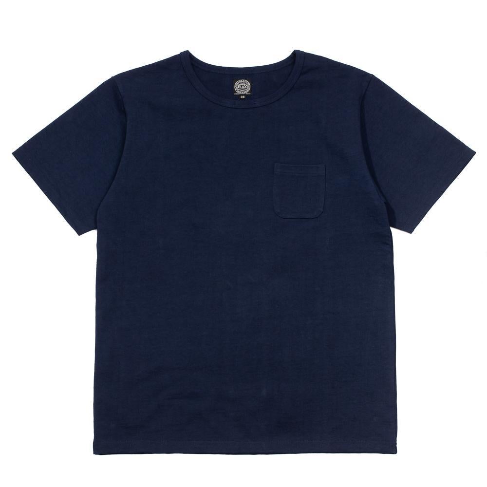 Jelado Loopwheel Pocket Tee Indigo-T-shirt-Clutch Cafe