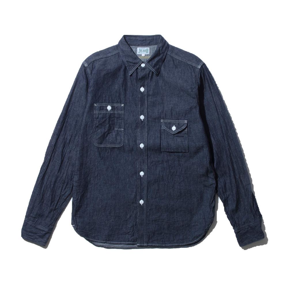 Jelado Smoker Shirt Indigo-Shirt-Clutch Cafe