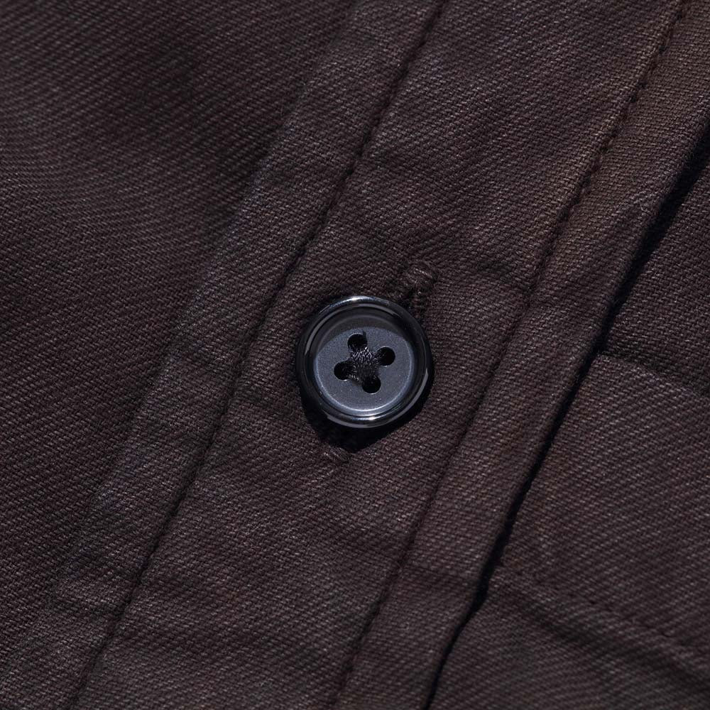 KUON Regular Collar Shirt Dorozome Mud Brown-Shirts-Clutch Cafe