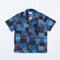KUON S/S Patchwork Shirt Navy-Shirt-Clutch Cafe
