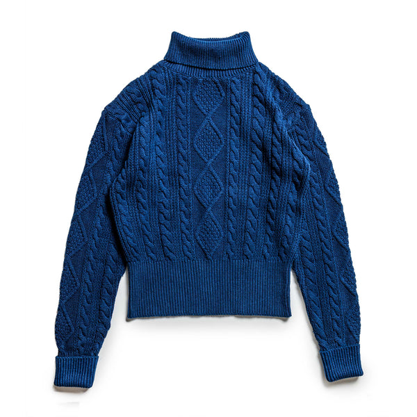 Mister Freedom Mariner Roll-Neck Sweater Indigo-Knitwear-Clutch Cafe