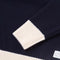 Orgueil Knitted Trainer Sweatshirt Navy x White-Knitwear-Clutch Cafe