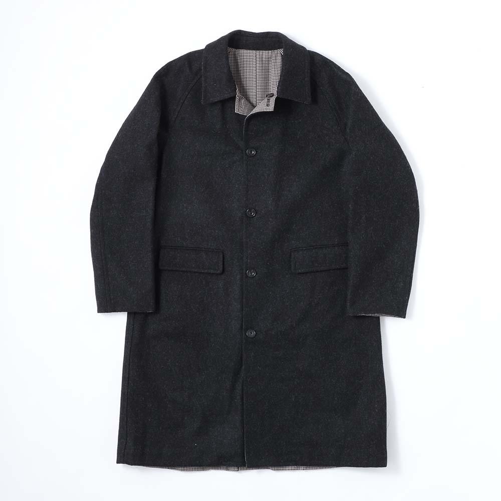 Orgueil Reversible Raglan Coat Black/Beige-Overcoat-Clutch Cafe