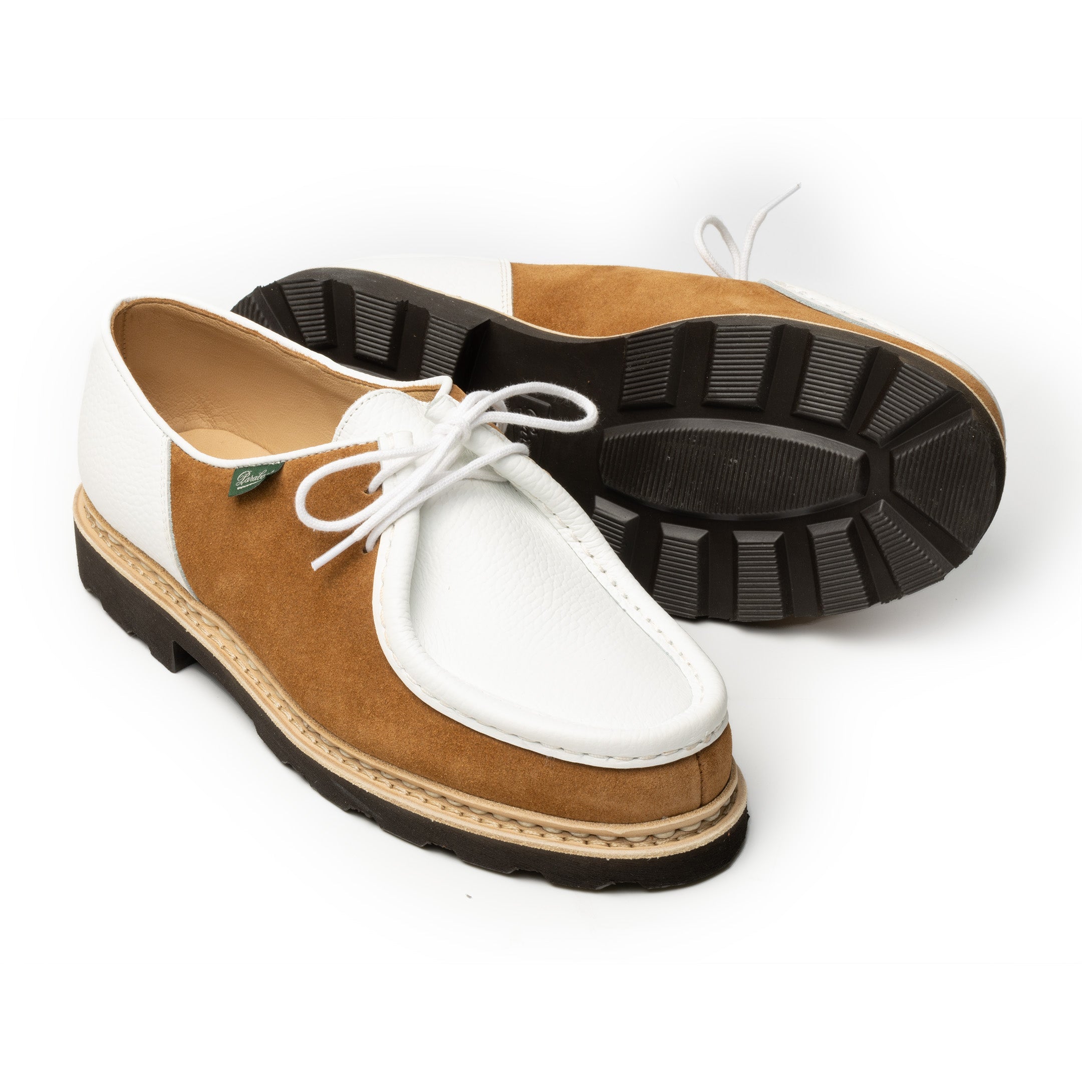 Paraboot Michael Graine Blanc / Velour Whisky-Clutch Cafe