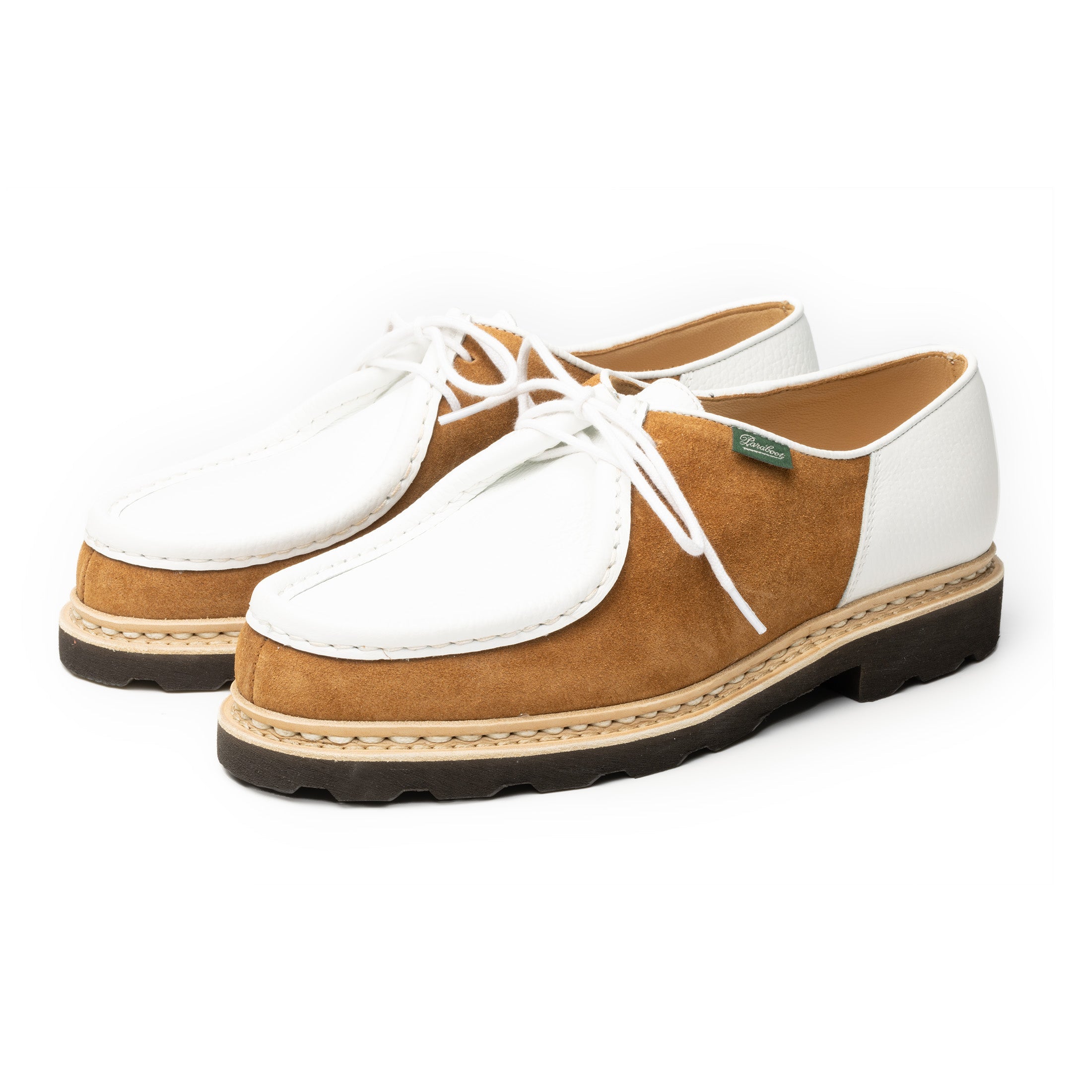 Paraboot Michael Graine Blanc / Velour Whisky-Clutch Cafe