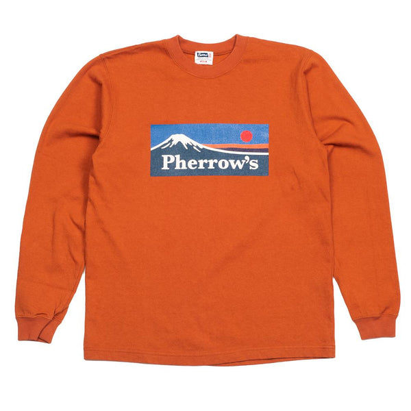Pherrow's 21W-PLT3 Long Sleeve Top Orange-T-shirt-Clutch Cafe