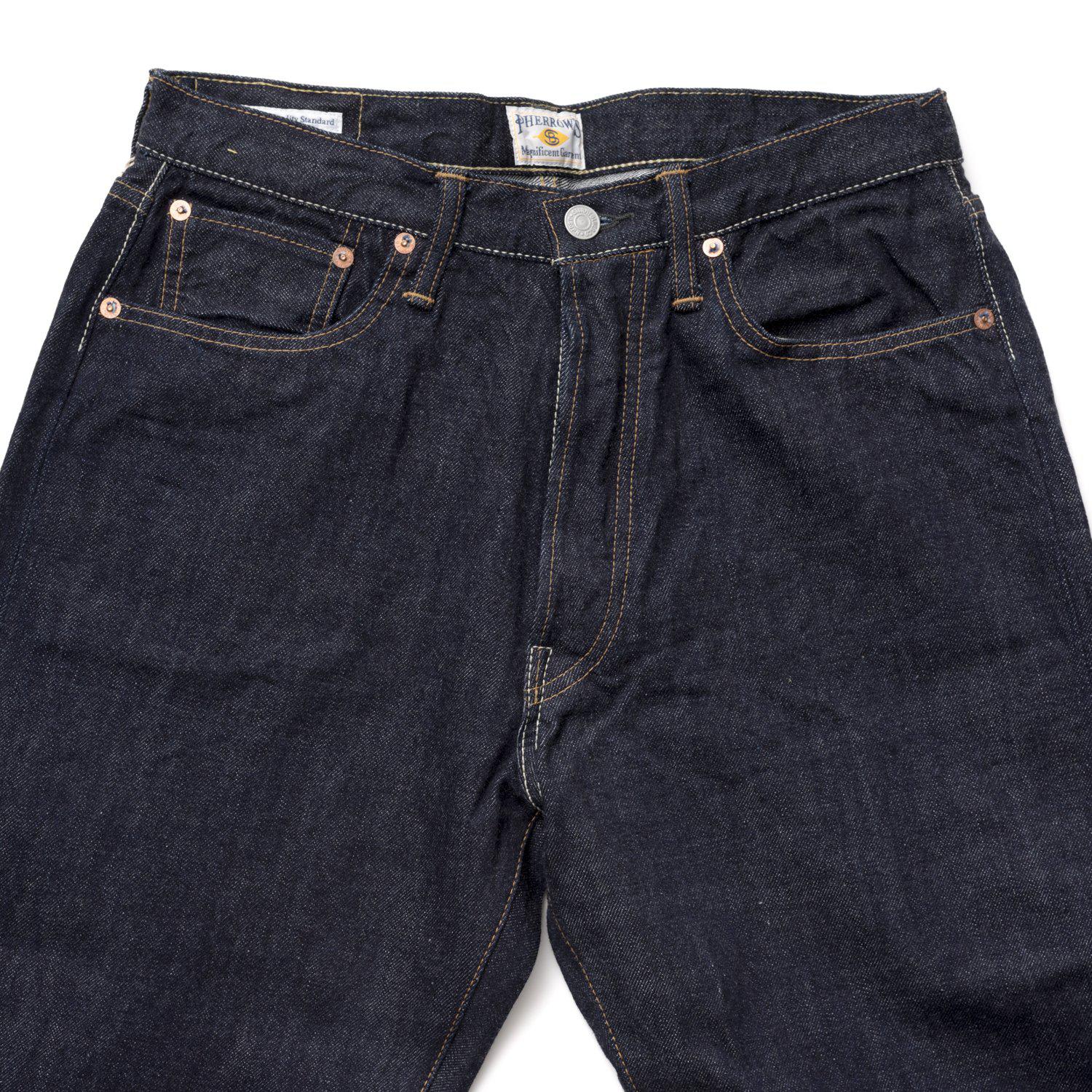 Pherrow's 521 13.5oz Jean-Jeans-Clutch Cafe-selvage denim-selfedge denim