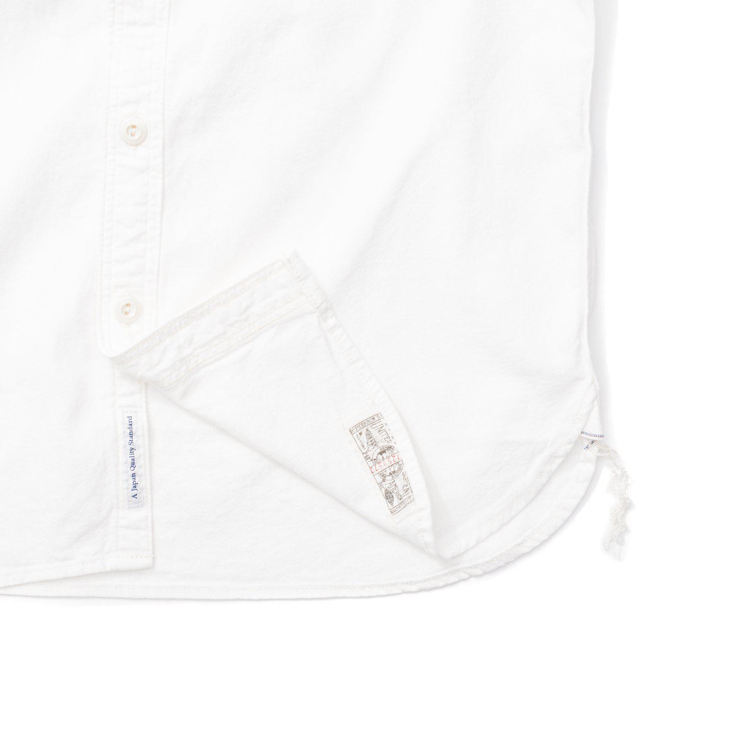 Pherrow's 770WS Chambray Shirt White-Shirts-Clutch Cafe