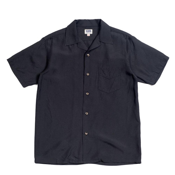 Pherrow's Open Collar Shirt S. Black-Shirt-Clutch Cafe