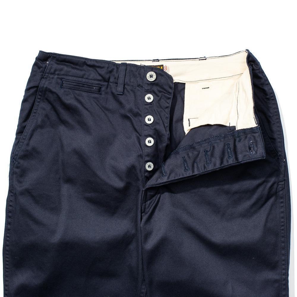 Pherrow's P41M Chino Navy-Trouser-Clutch Cafe