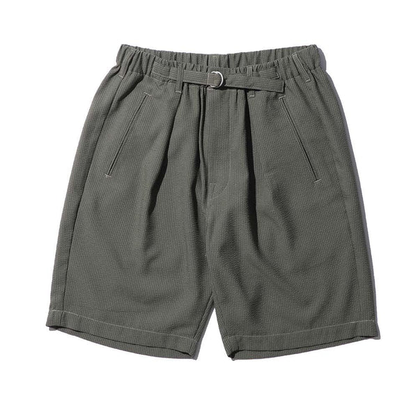 Post Overalls E-Z Lax 4 Shorts Seersucker Olive