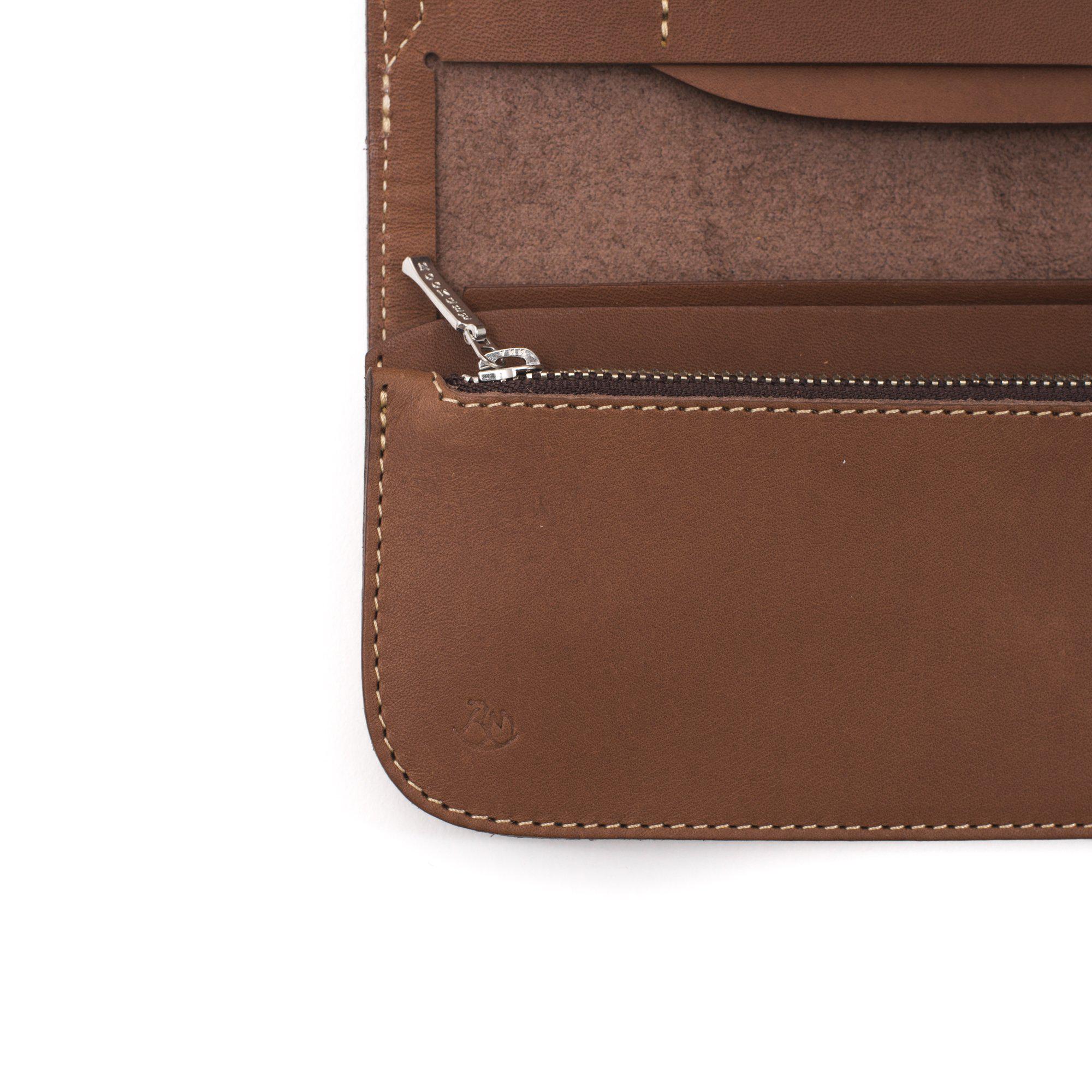 Red Moon Long Wallet Dark Tan, Clutch Cafe London