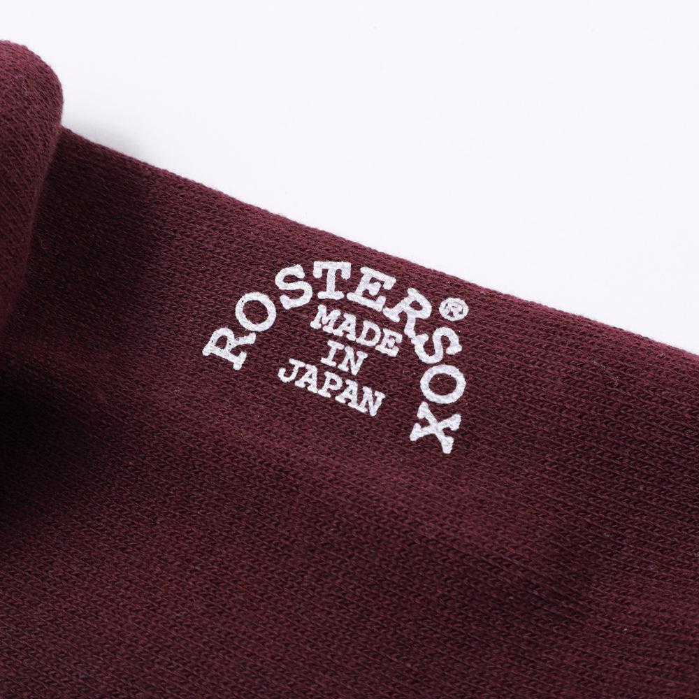 Roster Sox x Clutch Cafe London Ribbed Socks Burgundy-Socks-Clutch Cafe