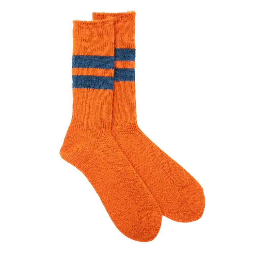 Rototo Brush Mohair Socks Orange-Socks-Clutch Cafe