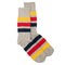 Rototo Park Stripe Socks M. Gray-socks-Clutch Cafe