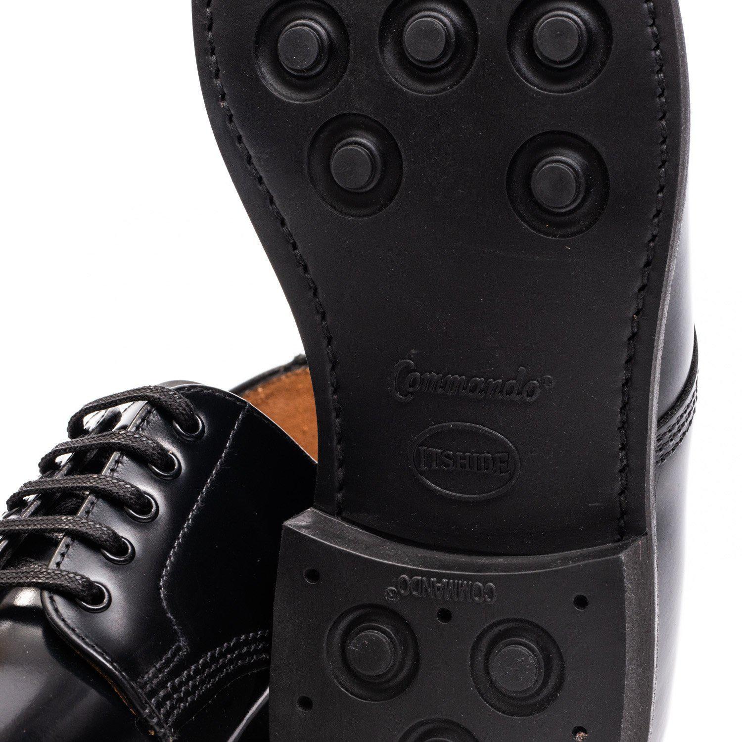 Sanders Japan Picusa Gibson Toe Cap Shoe Black 1128B-FOOTWEAR-Clutch Cafe