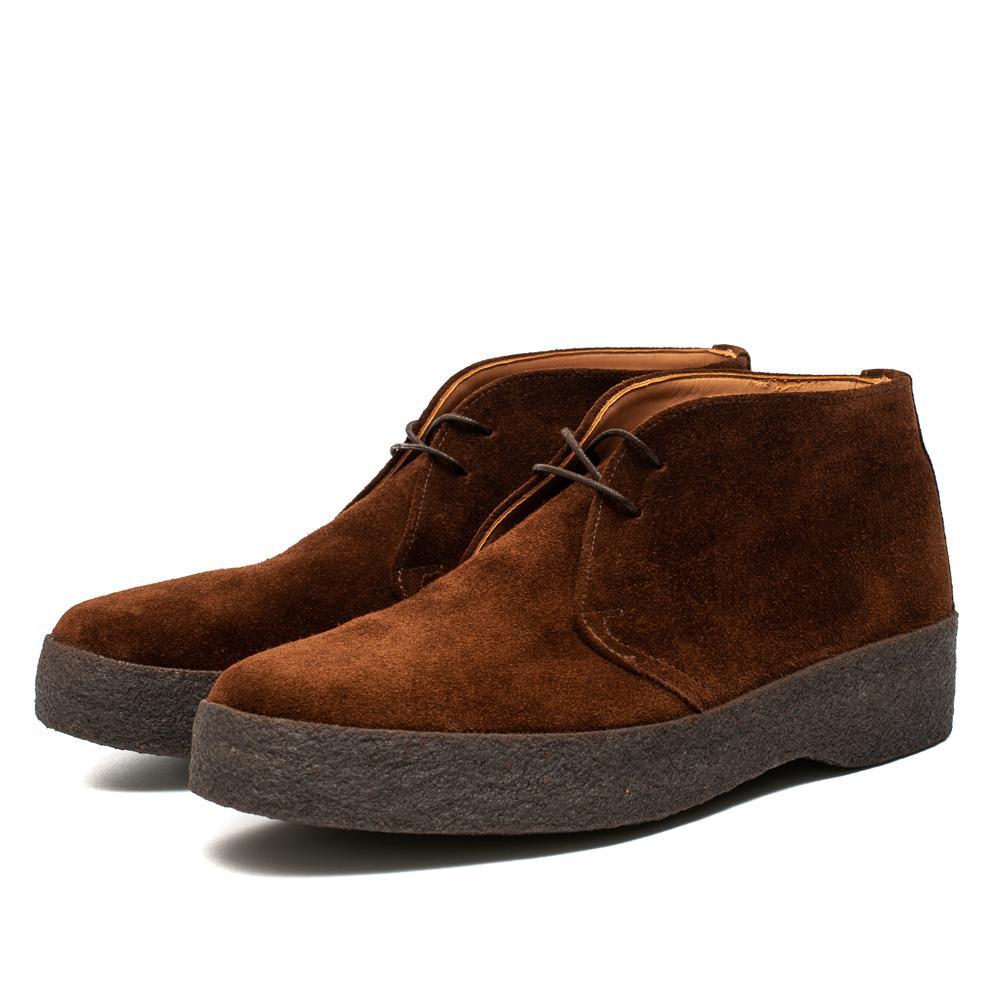 Sanders Japan Brit Chukka Polo Snuff Suede-Clutch Cafe