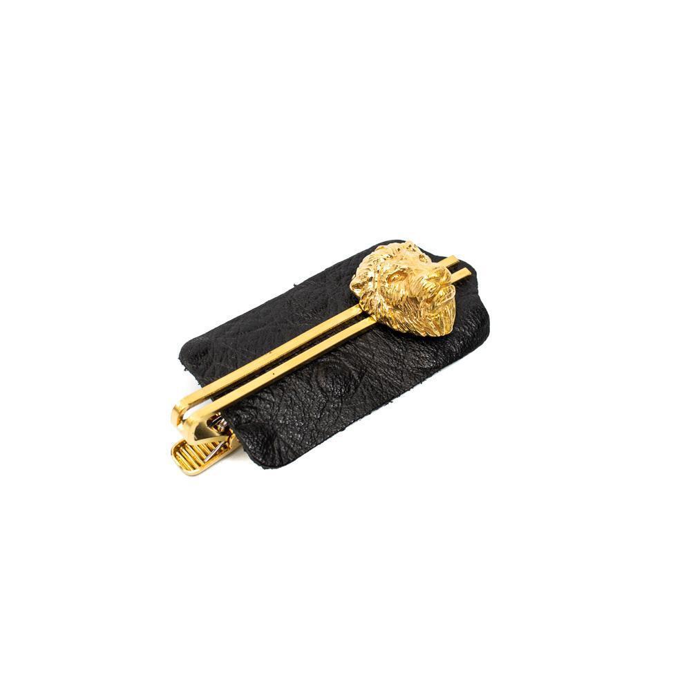 Solid Design Brass Lion Tie Clip-Accessories-Clutch Cafe