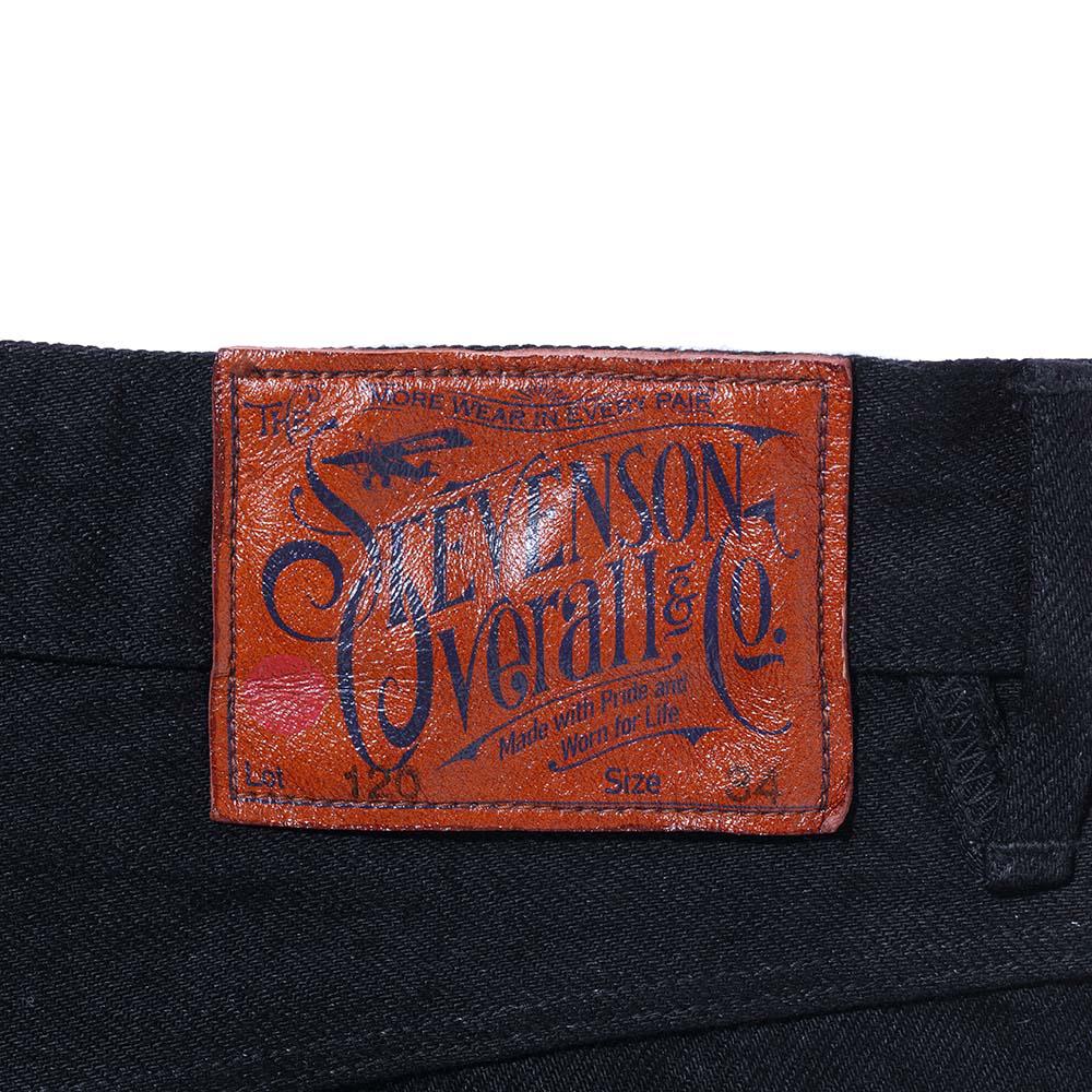 Stevenson Overall 120-OSS 14oz Jean Black-Jeans-Clutch Cafe-selvage denim-selfedge denim