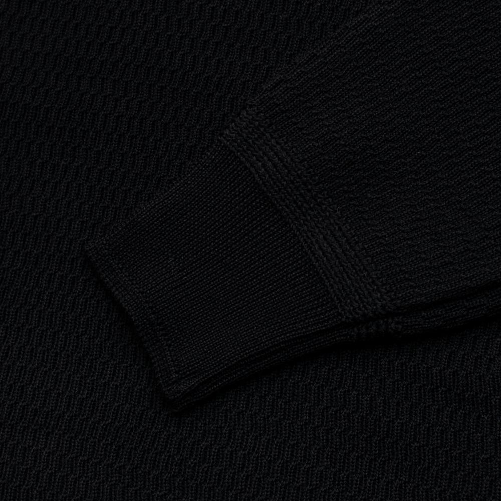 Stevenson Overall L/S Wool Thermal Black-Thermal Knit-Clutch Cafe