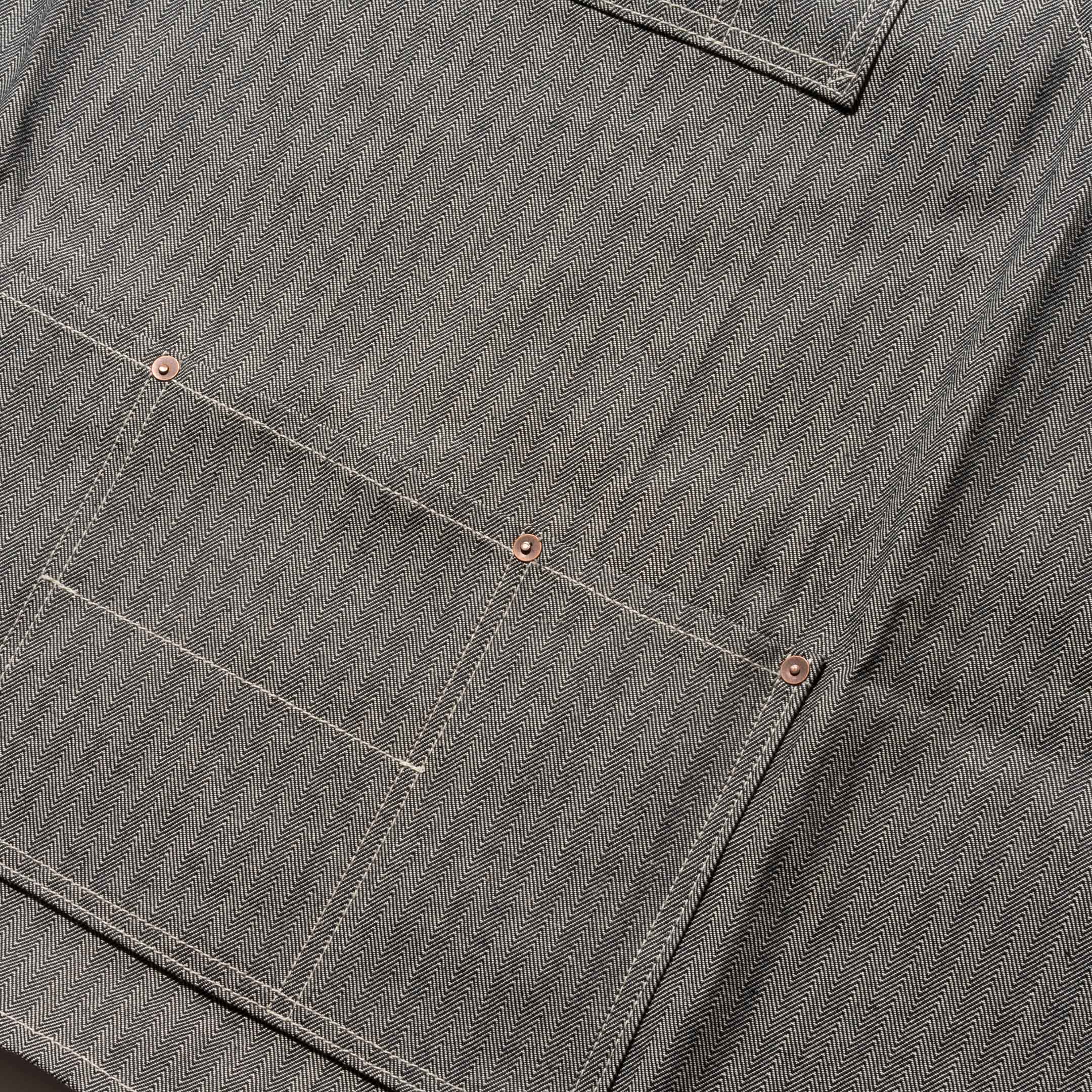 Stronghold DM057 Short Bib Apron 12.5oz Herringbone Selvage Denim-Apron-Clutch Cafe