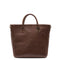Sturdy All Leather Tote Bag SL-1020 Dark Brown / Clutch Cafe London