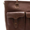 Sturdy All Leather Tote Bag SL-1020 Dark Brown / Clutch Cafe London