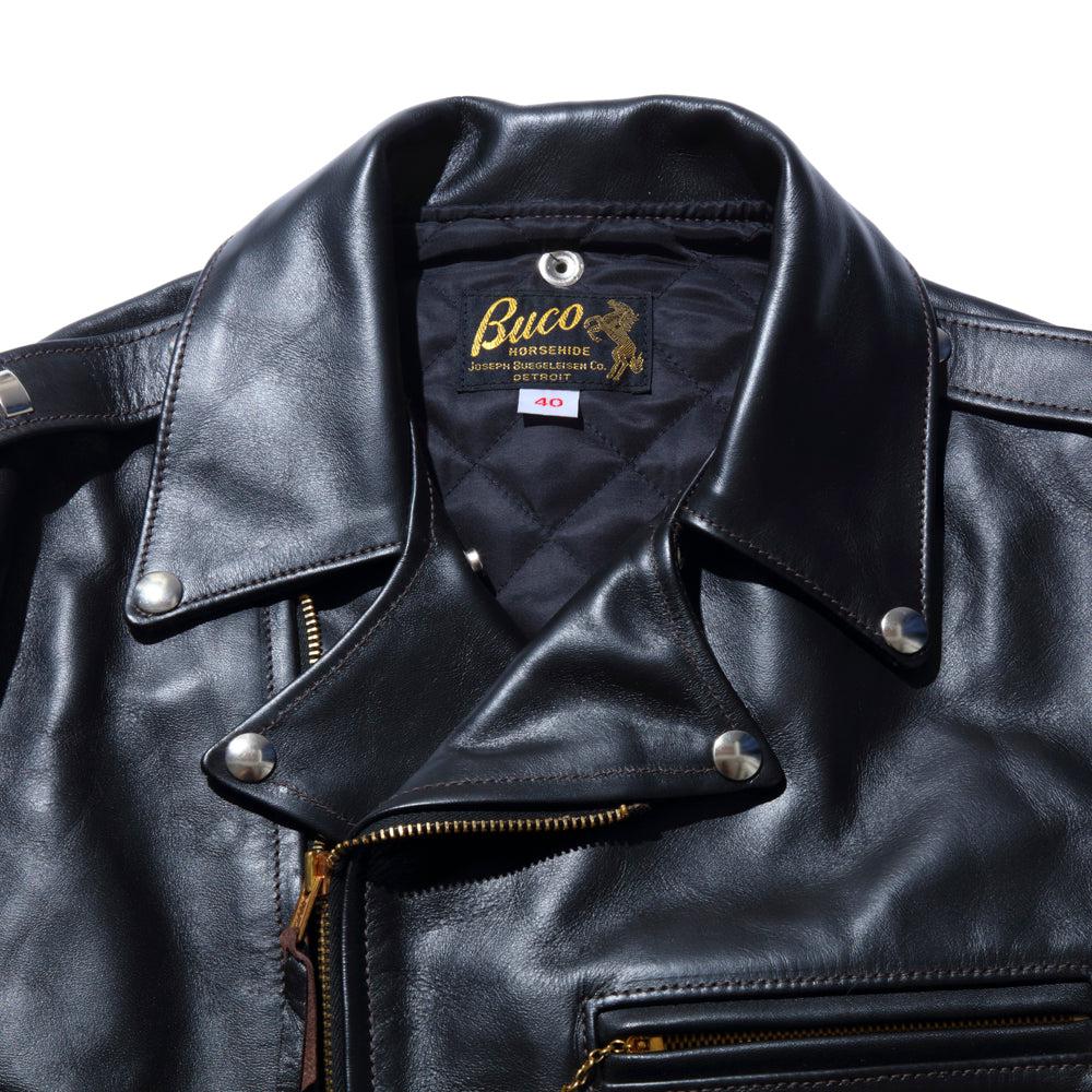 The Real McCoy's Buco J-24 Leather Jacket Black-Leather Jacket-Clutch Cafe