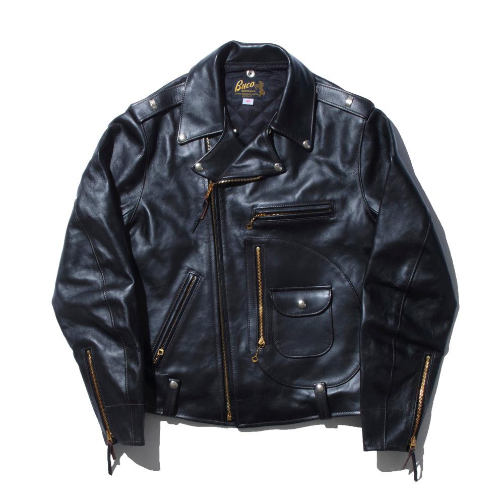 The Real McCoy's Buco J-24 Leather Jacket Black-Leather Jacket-Clutch Cafe