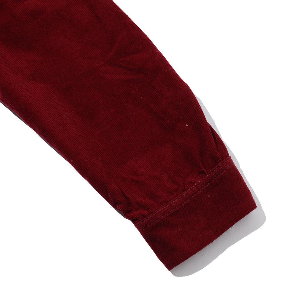 The Real McCoy's Corduroy Open Collar Shirt Burgundy-Shirt-Clutch Cafe