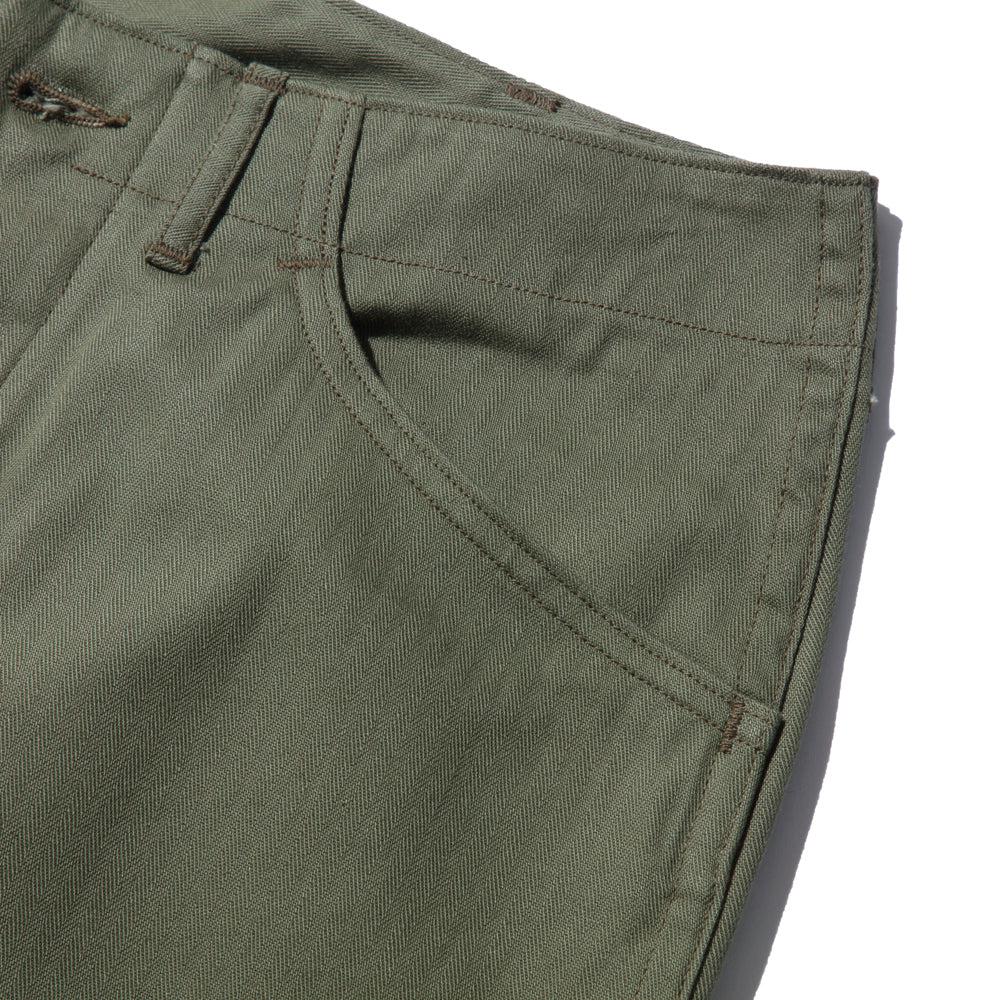 The Real McCoy's N-3 Utility Trousers (Model 220) Olive-Trousers-Clutch Cafe