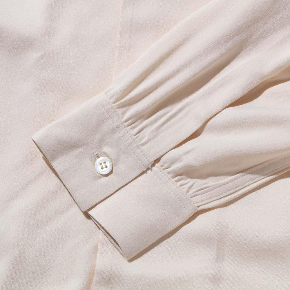 The Real McCoy's Open Collar Rayon Shirt Ecru-Shirt-Clutch Cafe