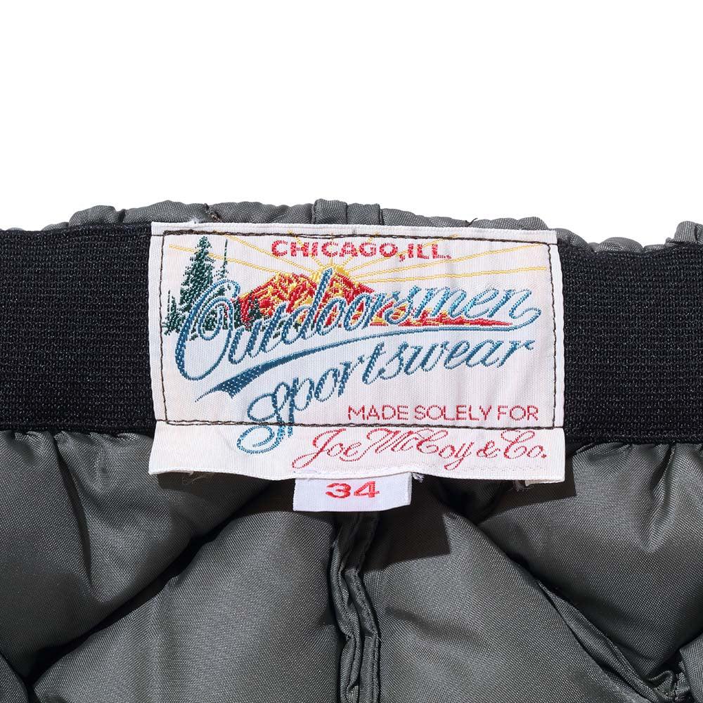 The Real McCoy's Quilted Down Trousers Olive-Trousers-Clutch Cafe