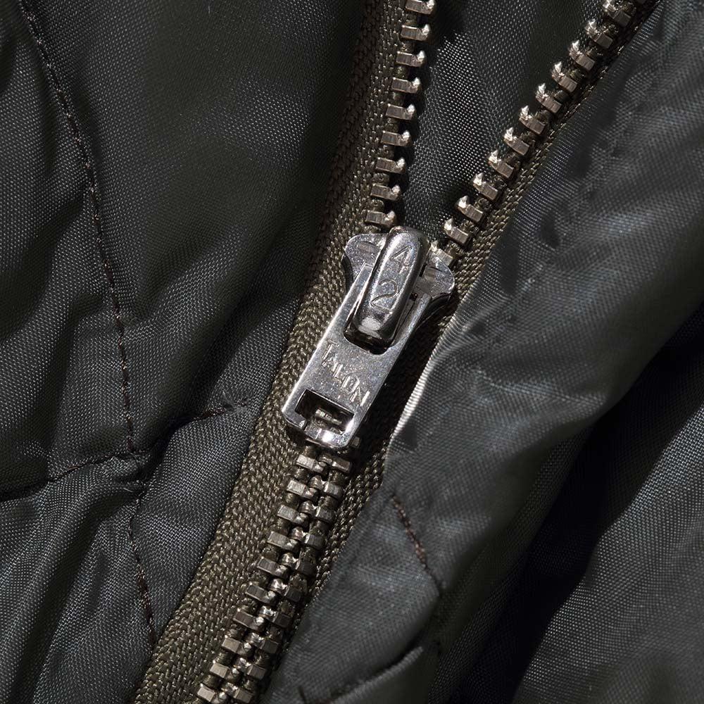 The Real McCoy's Quilted Down Trousers Olive-Trousers-Clutch Cafe