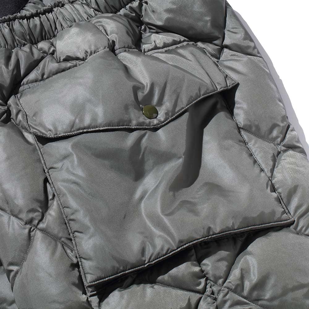 The Real McCoy's Quilted Down Trousers Olive-Trousers-Clutch Cafe