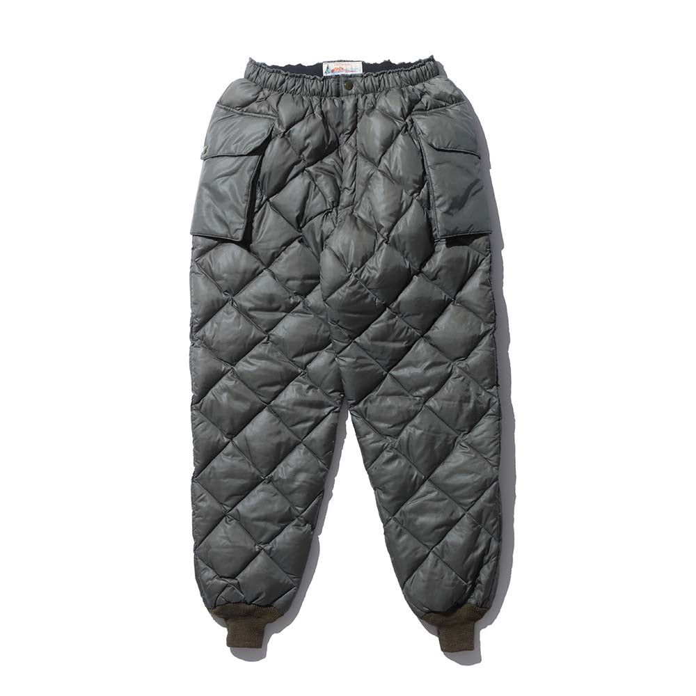 The Real McCoy's Quilted Down Trousers Olive – Clutch Cafe
