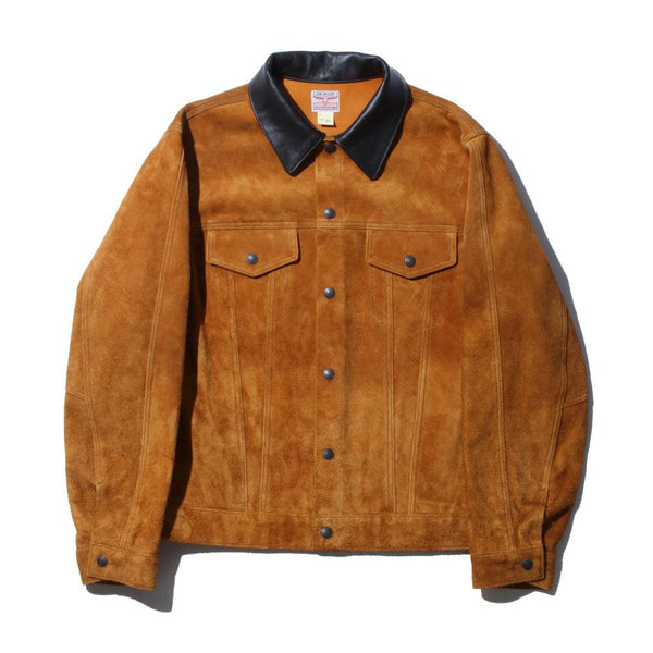 The Real McCoy's Rough Out Leather Western Jacket Raw Sienna-Jacket-Clutch Cafe