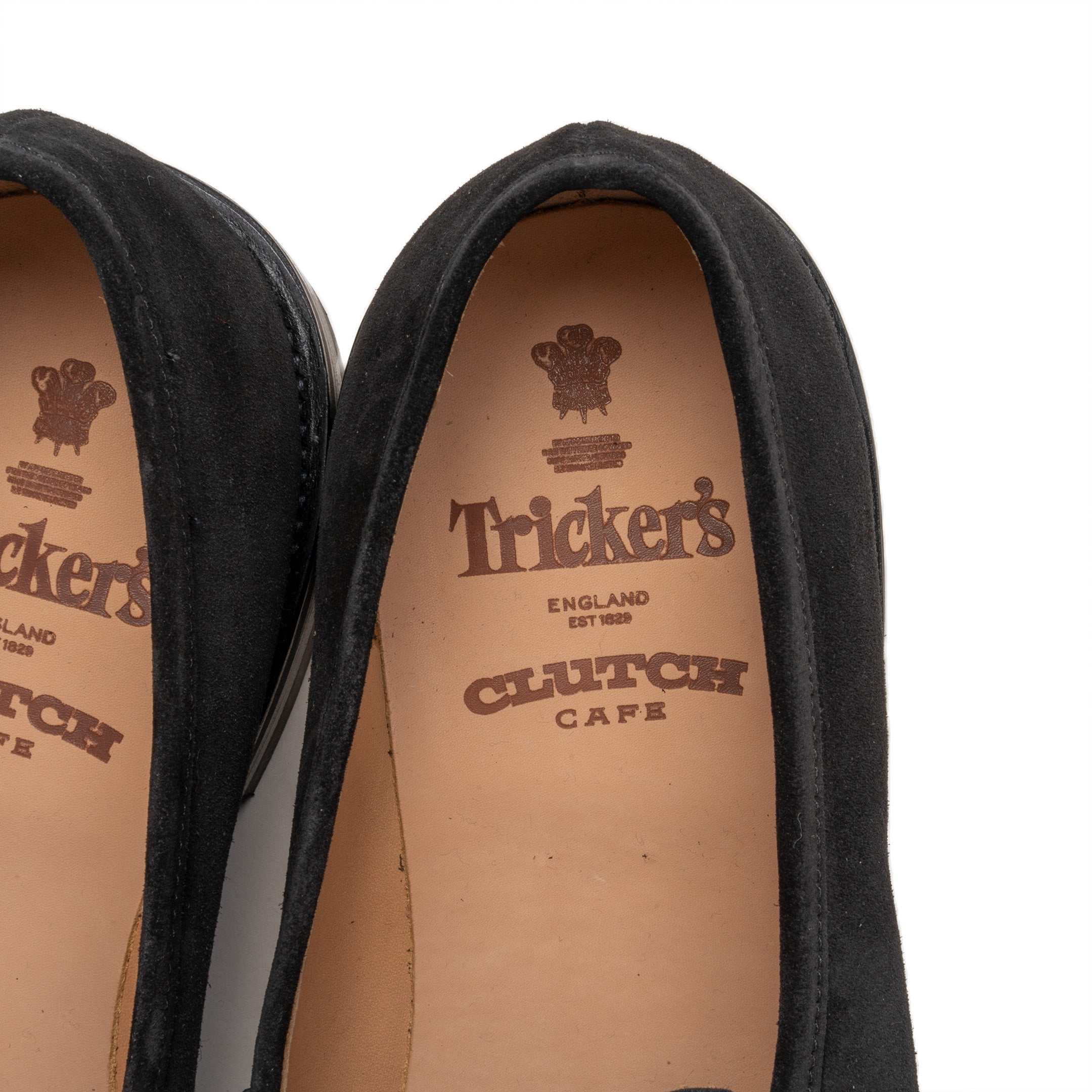 Trickers x Clutch Cafe Leon Horsebit Loafer Black Repello Suede-Loafer-Clutch Cafe