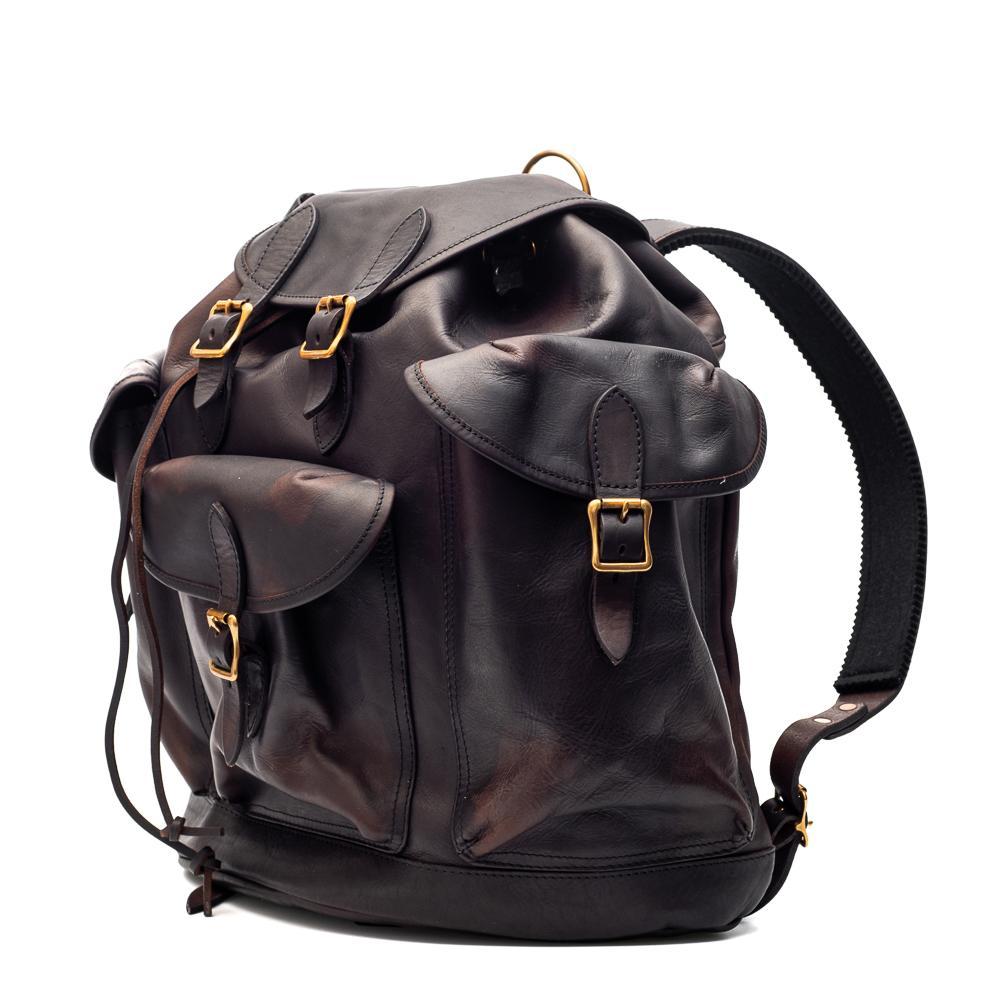 Vasco Leather Army Rucksack Black-rucksack-Clutch Cafe