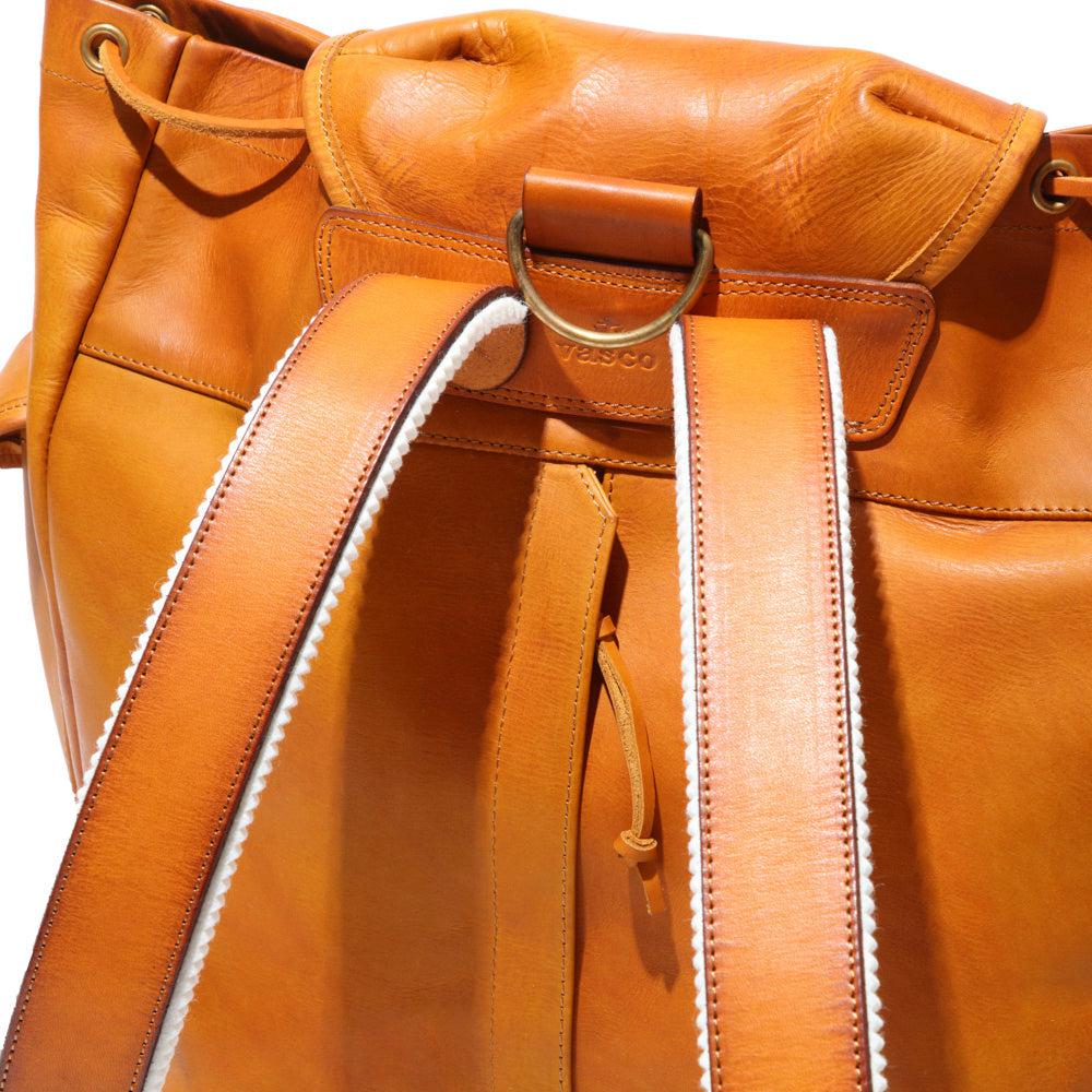 Vasco Leather Army Rucksack Mustard Camel-Bag-Clutch Cafe